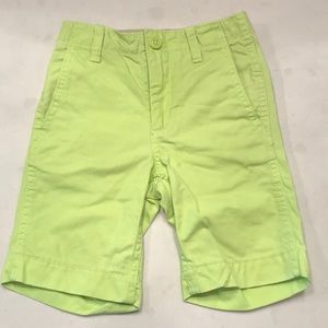 Boys neon yellow Gap Kids chino shorts 6 slim